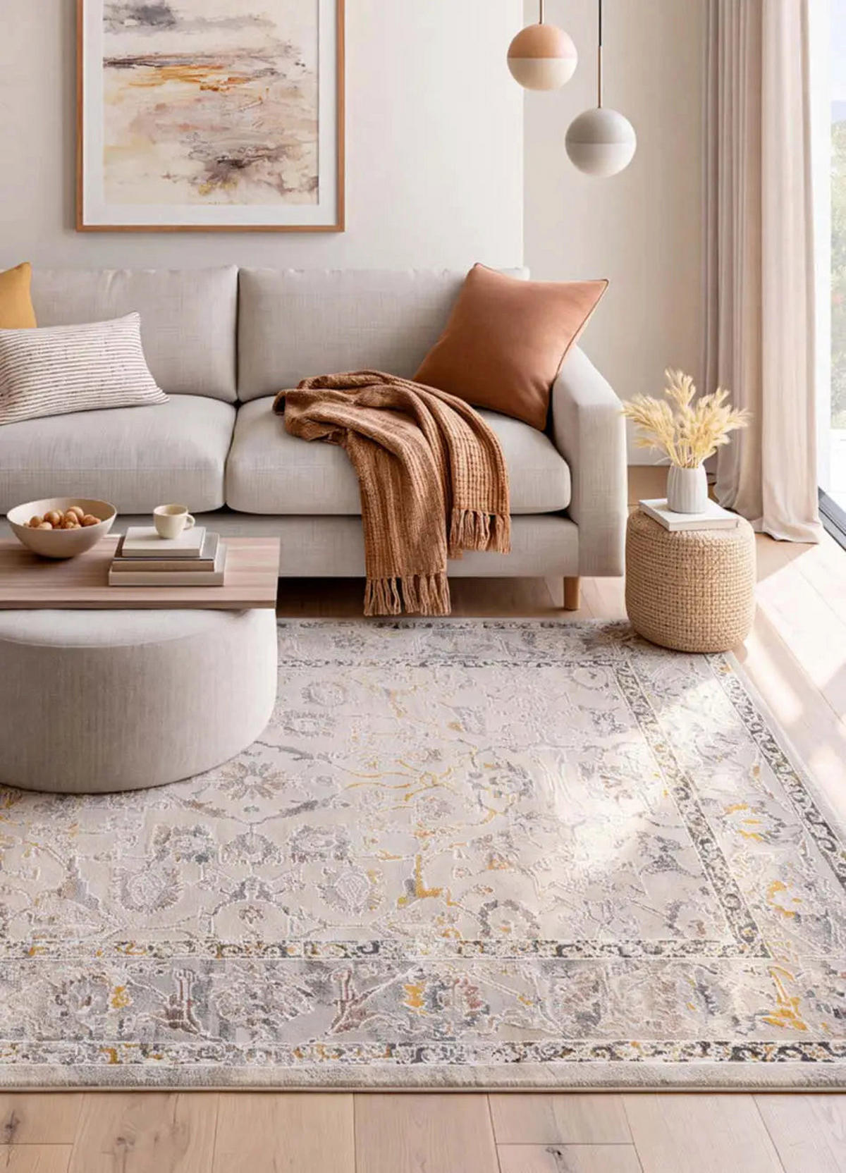 KURZFLORTEPPICH Beige / Mehrfarbig Berta 115/170 cm - Multicolor, Textil (115/170cm) - Atticgo