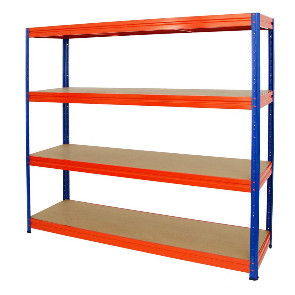 SCHWERLASTREGAL Dino 2er-Set mit 2x 180x200x60 cm Fachlast 500 kg Blau/Orange - Orange, Metall (400/180/60cm) - PROREGAL