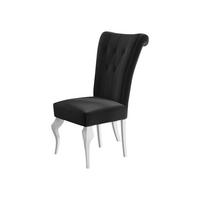 POLSTERSTUHL Frigene 01 - Schwarz/Weiß, Holz/Textil (52/100/70cm) - MIRJAN24