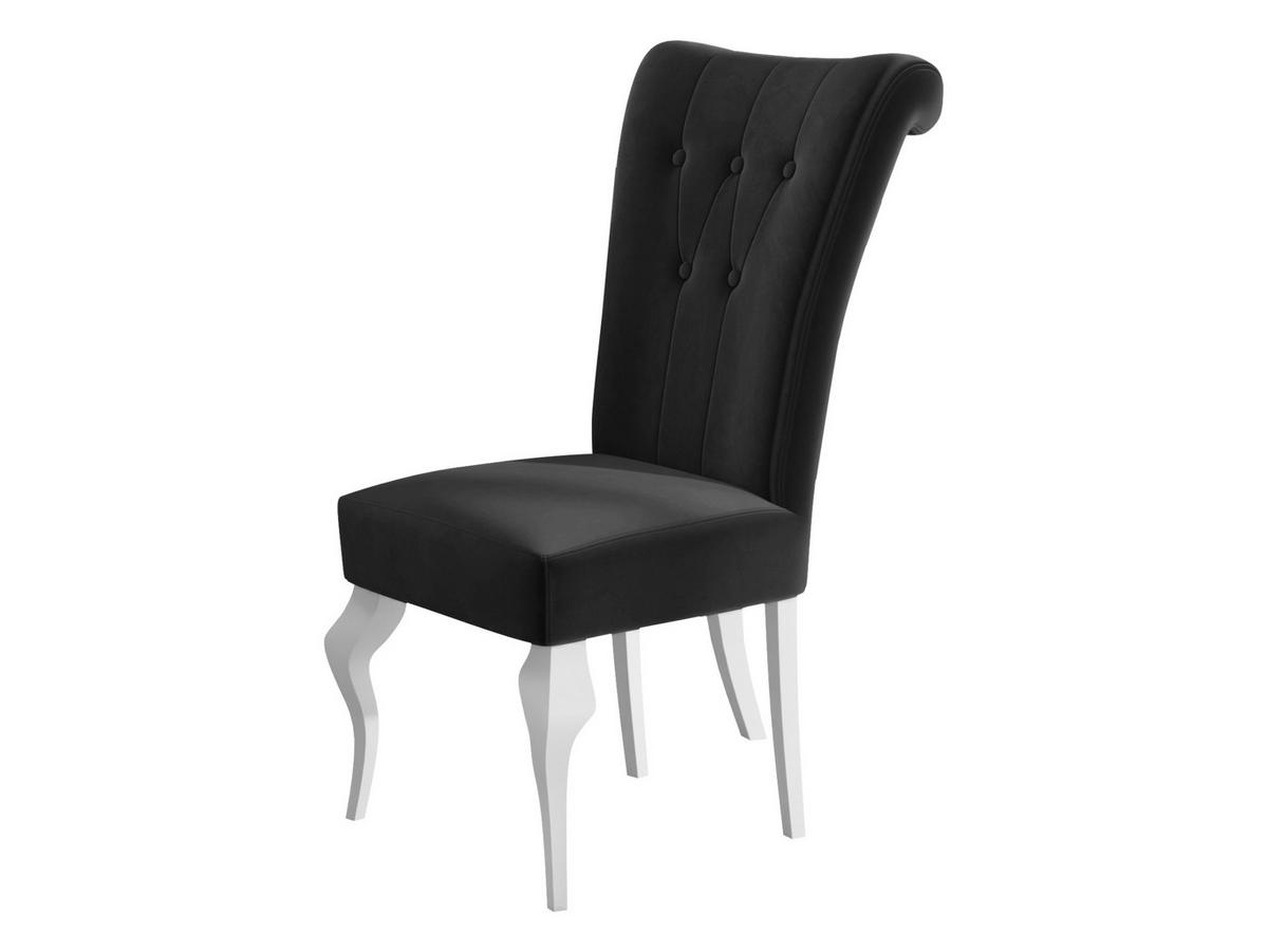 POLSTERSTUHL Frigene 01 - Schwarz/Weiß, Holz/Textil (52/100/70cm) - MIRJAN24