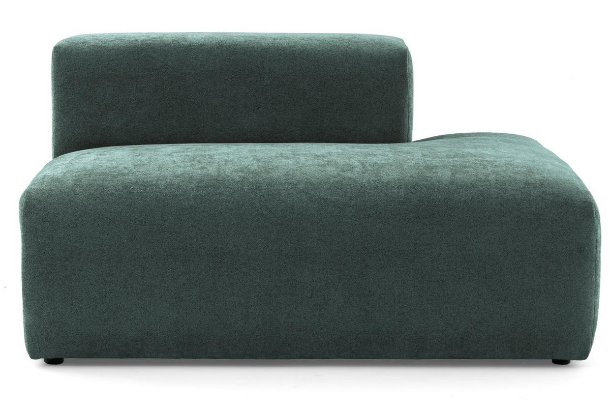 4-SITZER modulares Ecksofa HEAVEN SET 2 Rechts, Breite 300 cm Webstoff Dunkelgrün - Dunkelgrün/Schwarz, Holz/Kunststoff (245/300cm) - Muffo