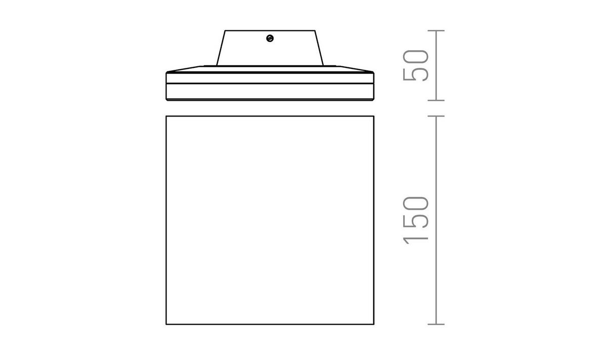AUSSENLEUCHTE ATHI Weiß 6 W IP54 - Weiß, Metall (15/15/5cm) - Rendl