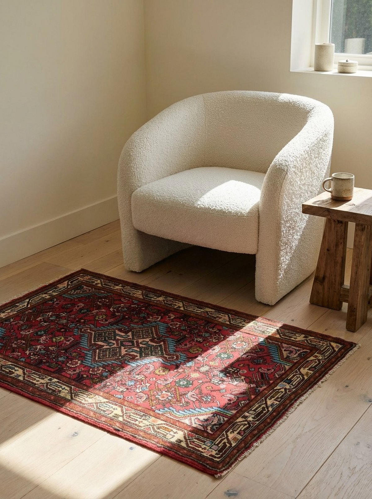 TEPPICH Assadabad Rot 129/80 cm Schurwolle - Rot, Textil (80/129cm) - Looma