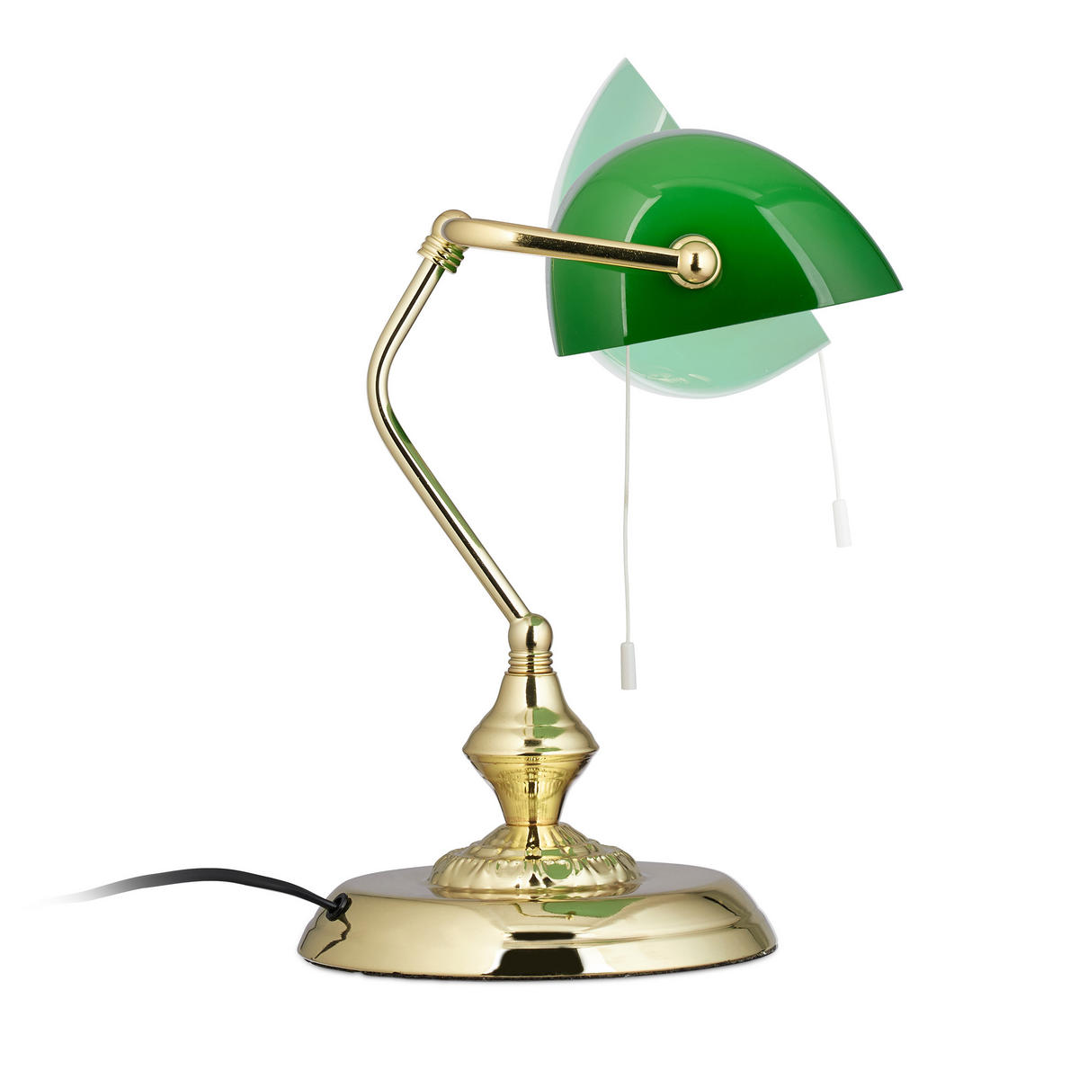 BANKERLAMPE - Multicolor, Glas/Metall (18.5/22.5/31cm) - Relaxdays