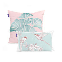 KISSENBEZUG chinoiserie rose 50x50 + 50x30 cm mehrfarbig - Multicolor, Textil (50/50cm) - Happy Friday