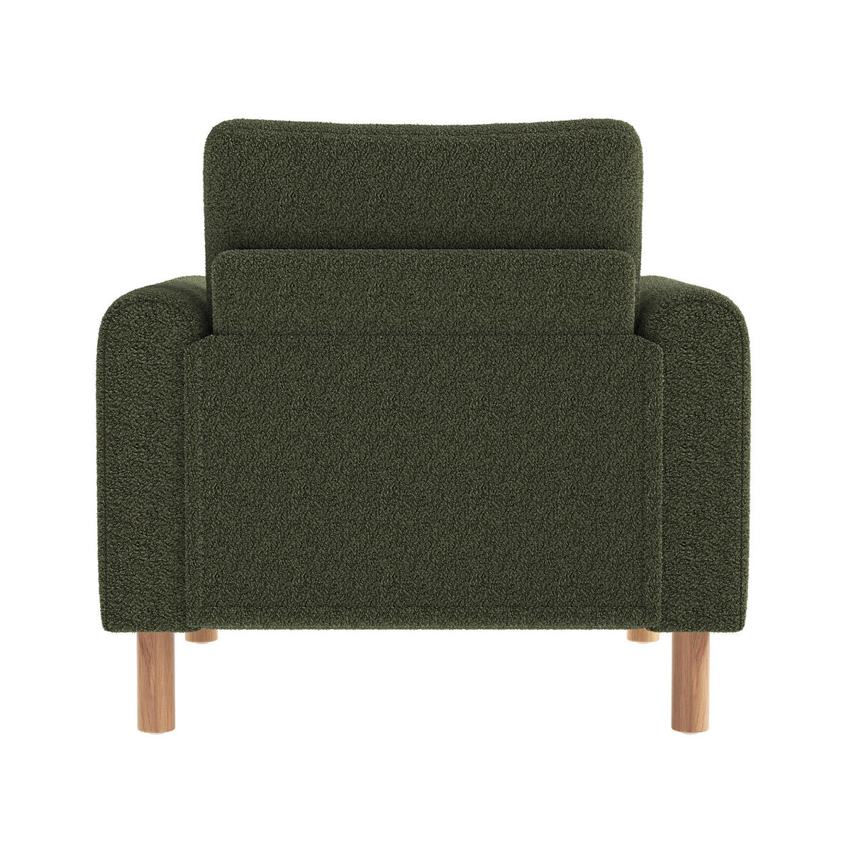 KRESLO 87/83/88,5 cm zelené, Teddy, s rámom z masívneho dreva - zelená, textil (83/88.5/87cm) - BEAOK
