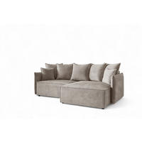 ECKSOFA Minea Mit Schlaffunktion - Beige, Holzwerkstoff/Textil (221/153cm) - Fun Möbel
