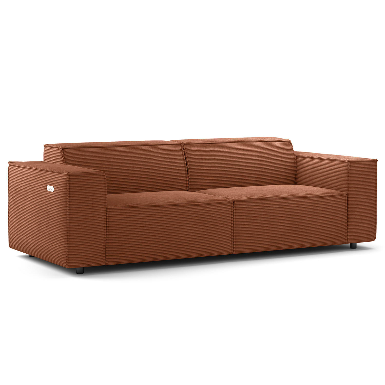 2,5-SITZER SOFA - Braun, Textil (223/70/96cm) - home24