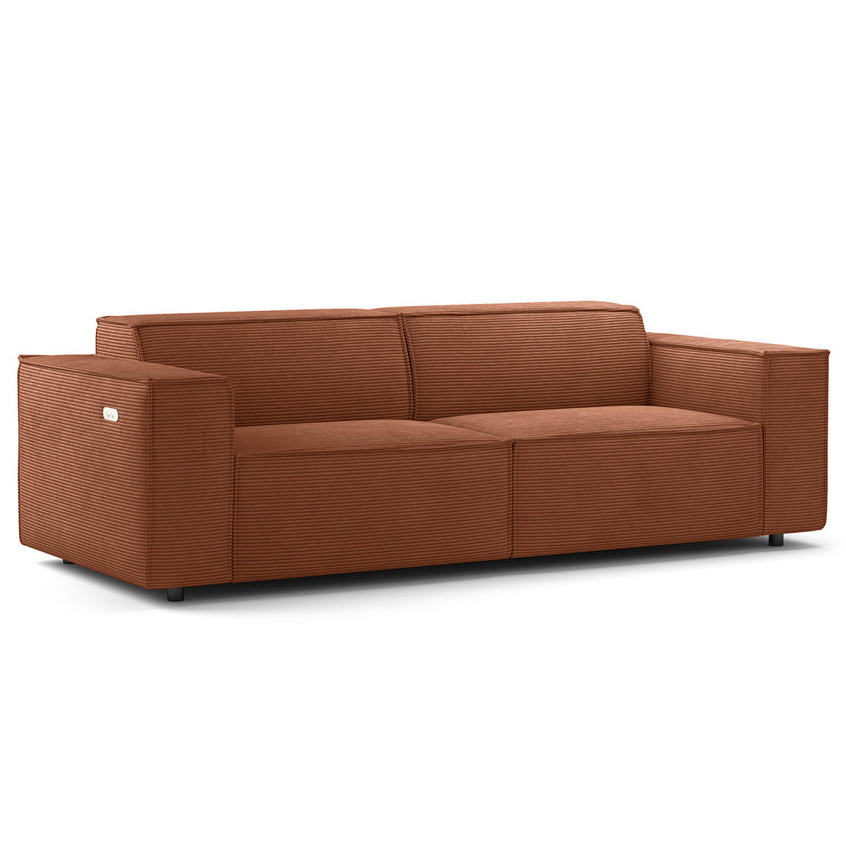 2,5-SITZER SOFA - Braun, Textil (223/70/96cm) - home24