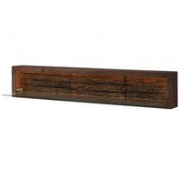WANDREGAL Akazie 145x30x27 dunkelbraun lackiert BARK #205 - Dunkelbraun, Holz (145/27/30cm) - Massivmoebel24