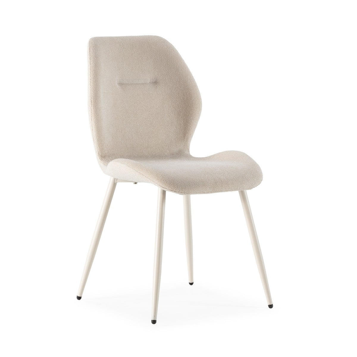 STOFFSTÜHLEN 4er-Set 58/49/47,5 cm - Creme, Textil (58/47.5/49cm) - Calicosy