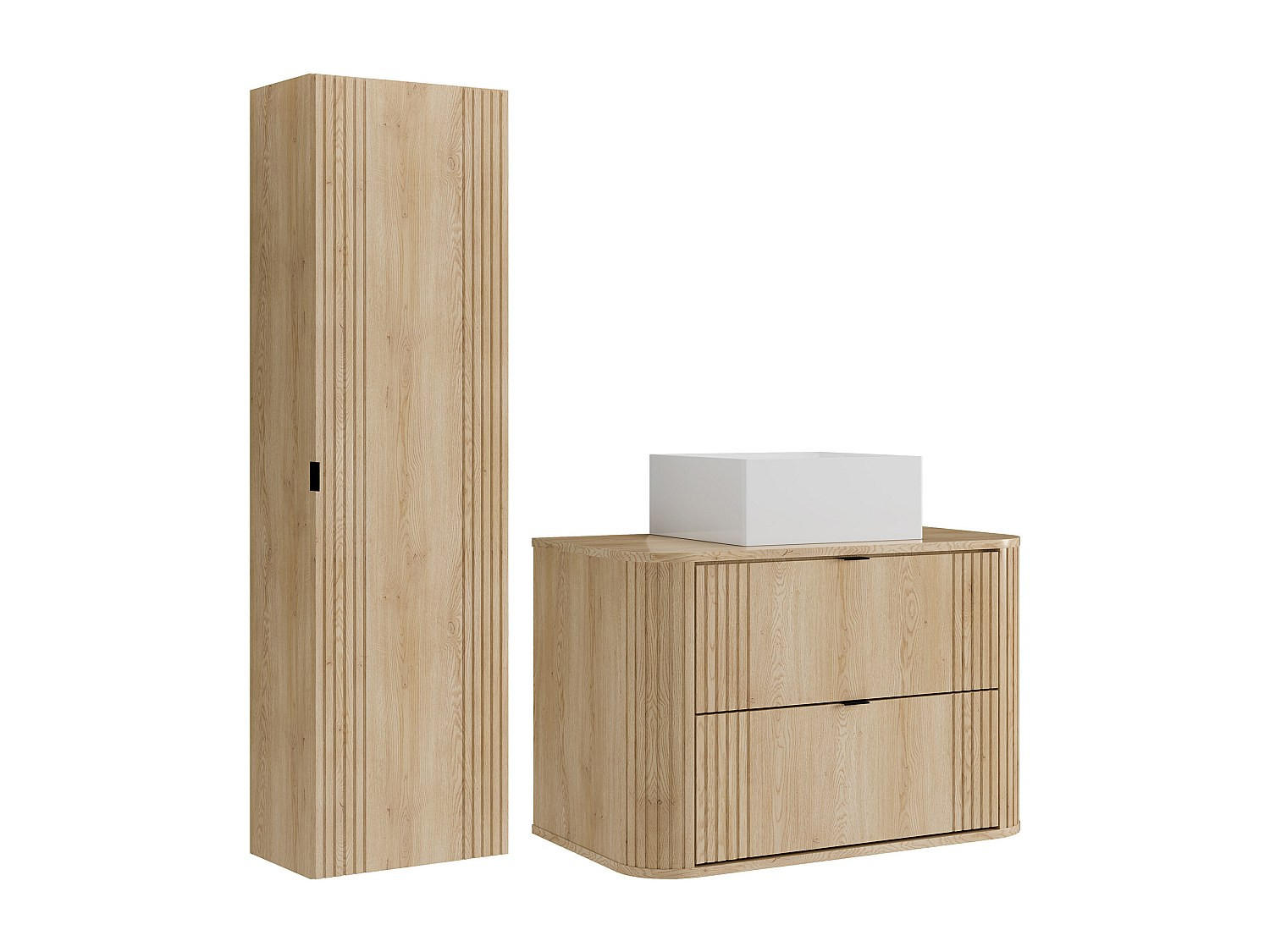 Vente-Unique Badmöbel-Set Weiß 80x57x46 cm