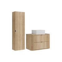 BADMÖBEL-SET - 80 x 46 - holz - naturfarben hell Filor - Weiß, Holz (80/57/46cm) - Vente-Unique