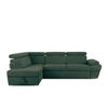 SCHLAFECKSOFA RATLO links 4/5-Sitzer mit Bettkasten, grün - Silberfarben/Grün, Textil (270/190cm) - KONSIMO®