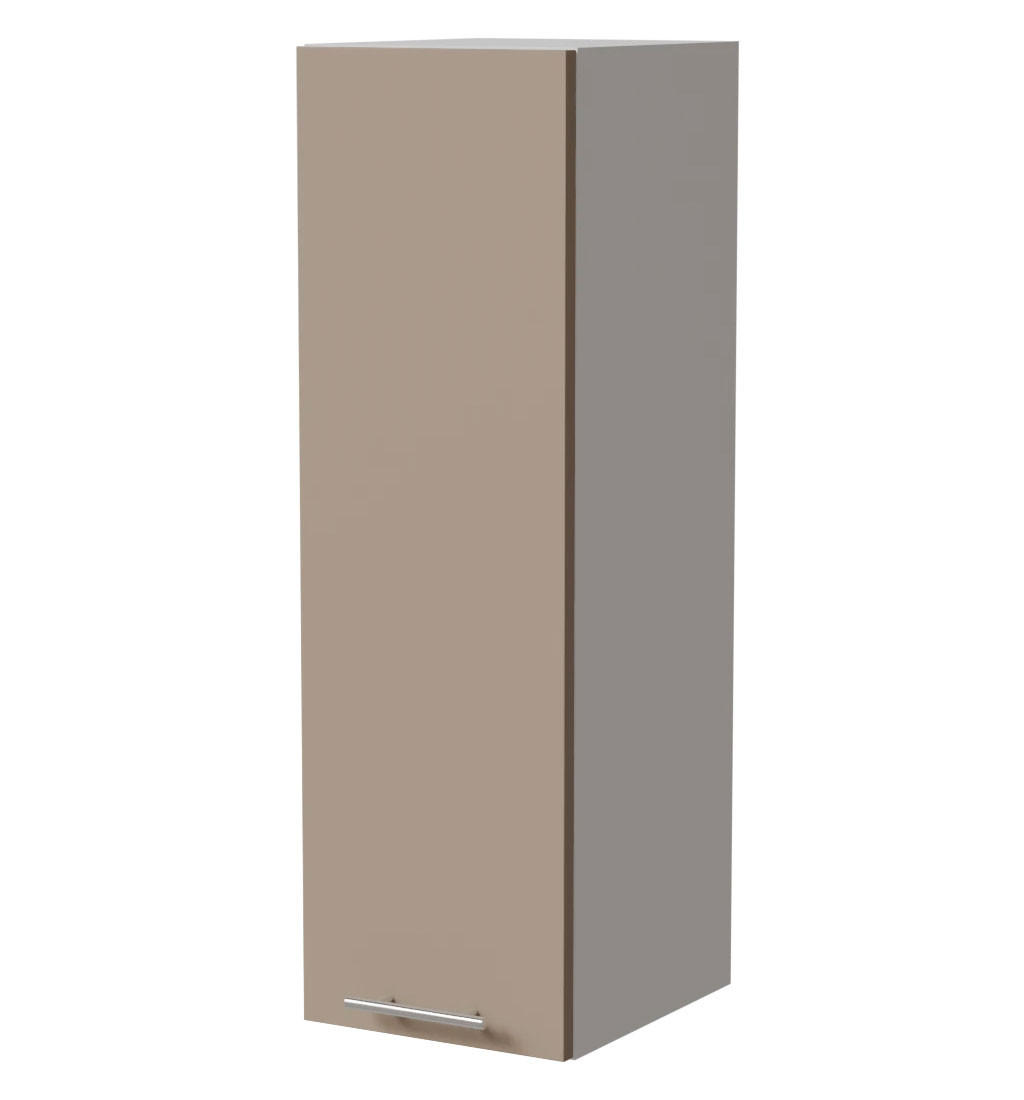 HÄNGESCHRANK Brerra W4/30 Weiß / RAL 1019 graubeige Matt 30 / 32,5 / 96cm - Graubraun/Weiß, Holz/Holzwerkstoff (30/96/32.5cm) - Feldmann-Wohnen