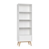 KNIHOVNA Bílá a dřevo - bílá, kompozitní dřevo (65/200/42cm) - Petits-meubles