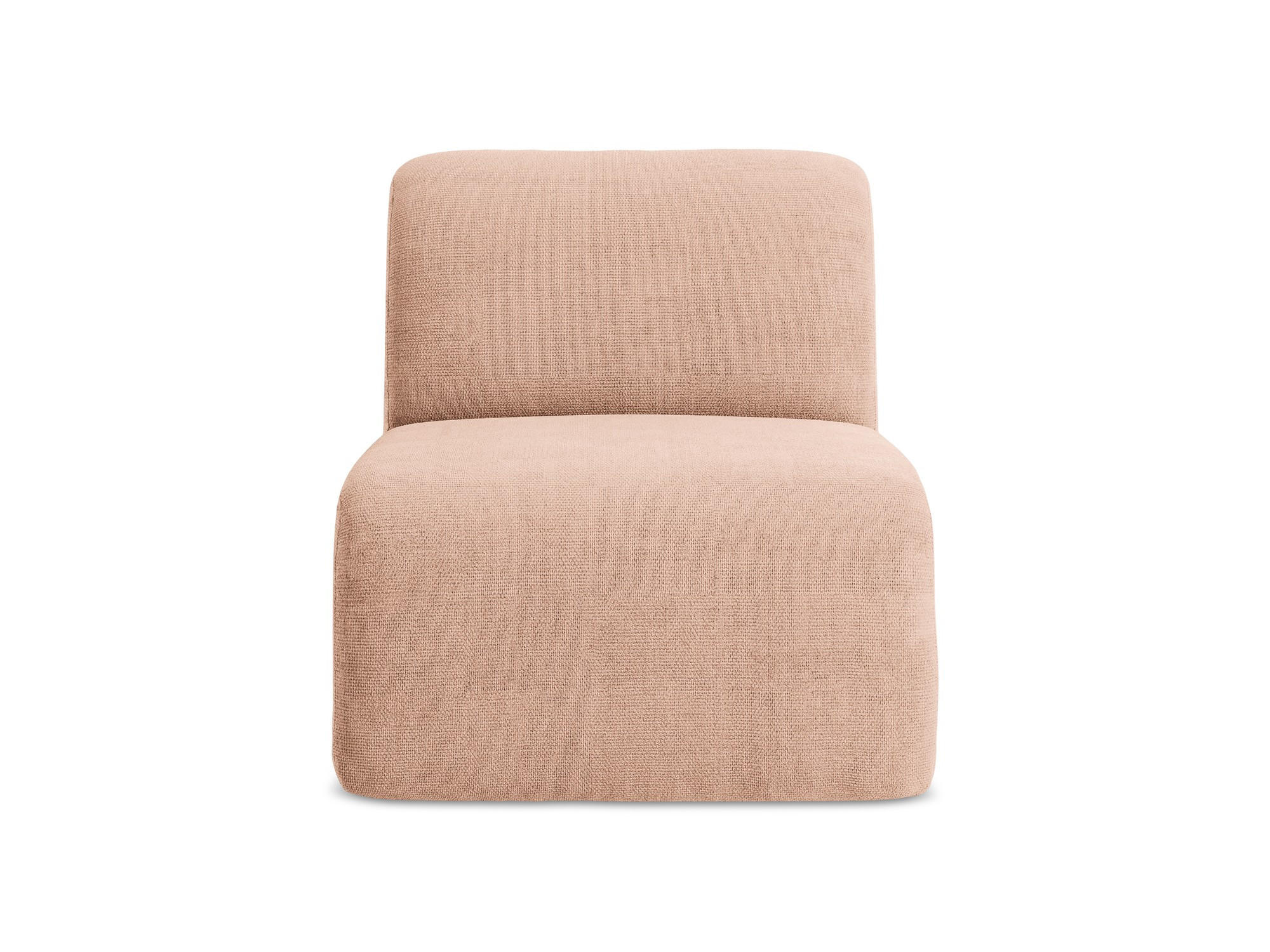 SOFAELEMENT Chenille Stoff Pink - Koralle/Schwarz, Holzwerkstoff/Kunststoff (70/75/94cm) - Makamii