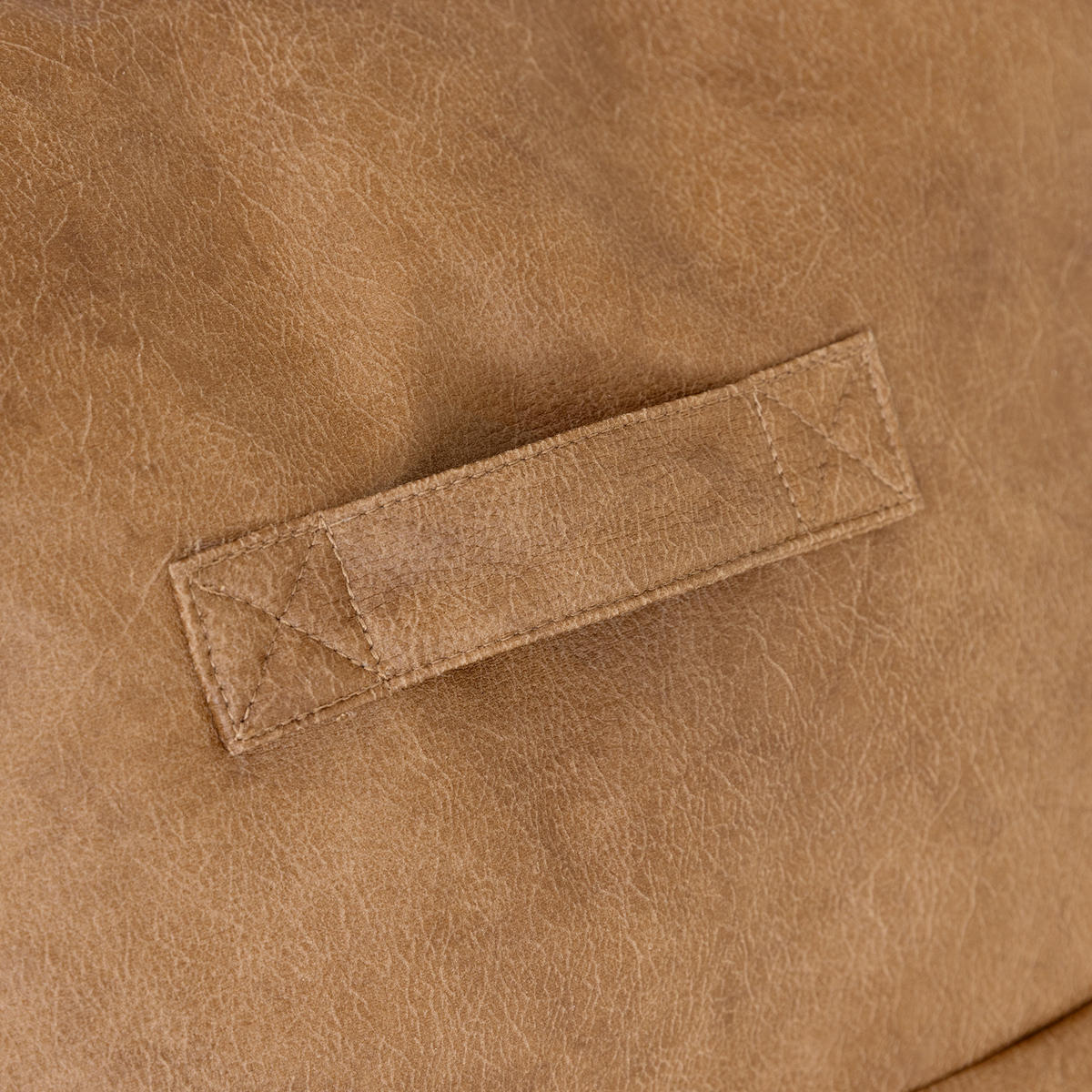 SITZSACK aus Kunstleder mit Hocker Natalia - Braun, Textil (70/65/70cm) - icon