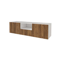 LOWBOARD NOA-2-W 140x40x41 cm - Weiß / Katania - Eiche Wotan, Holzwerkstoff (140/40/41cm) - ALTDECOR