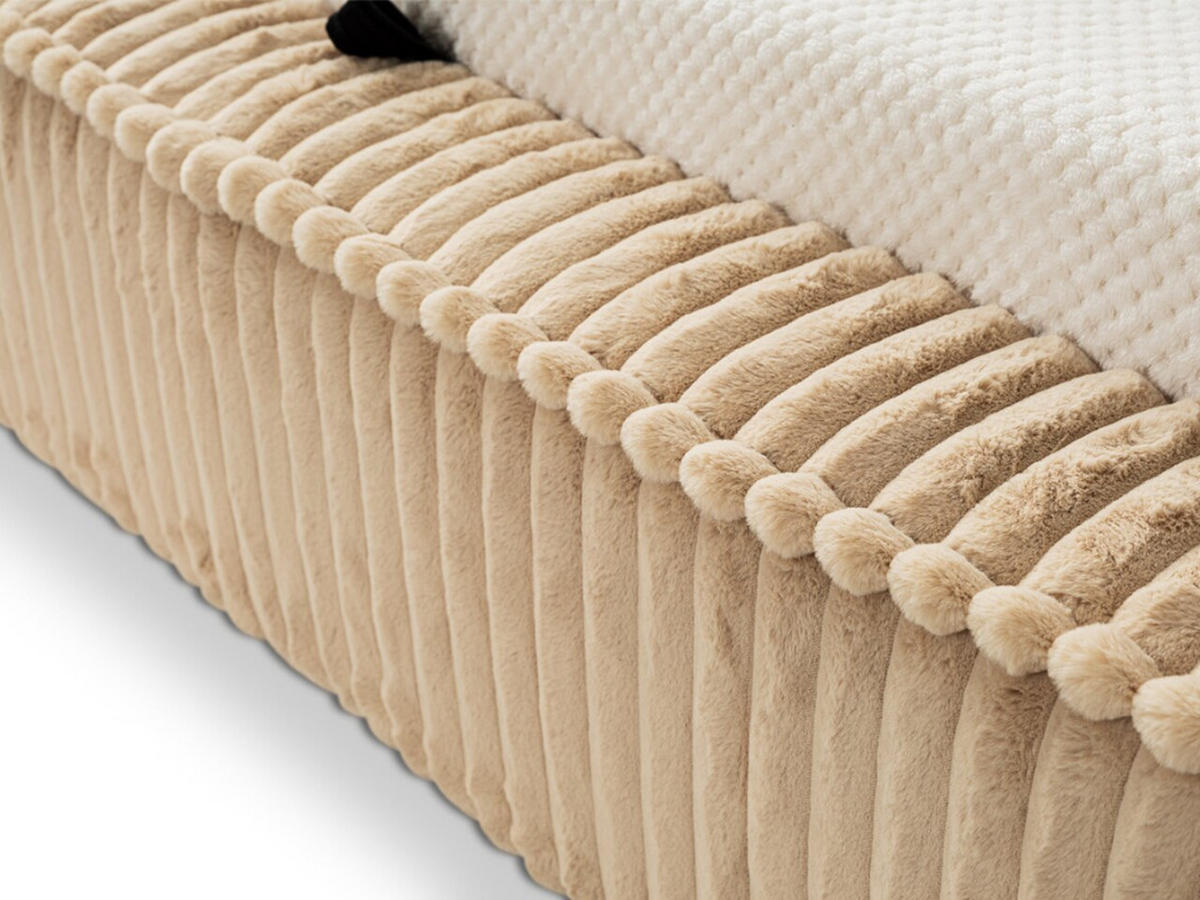 POLSTERBETT Lago 180x200 Beige - Beige, Textil (180/200cm) - Graingold