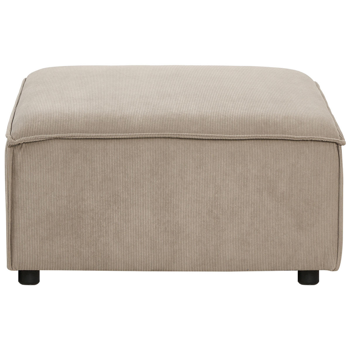 OTTOMANE Cord Hellbraun Ardal - Hellbraun, Textil (86/45/86cm) - Beliani