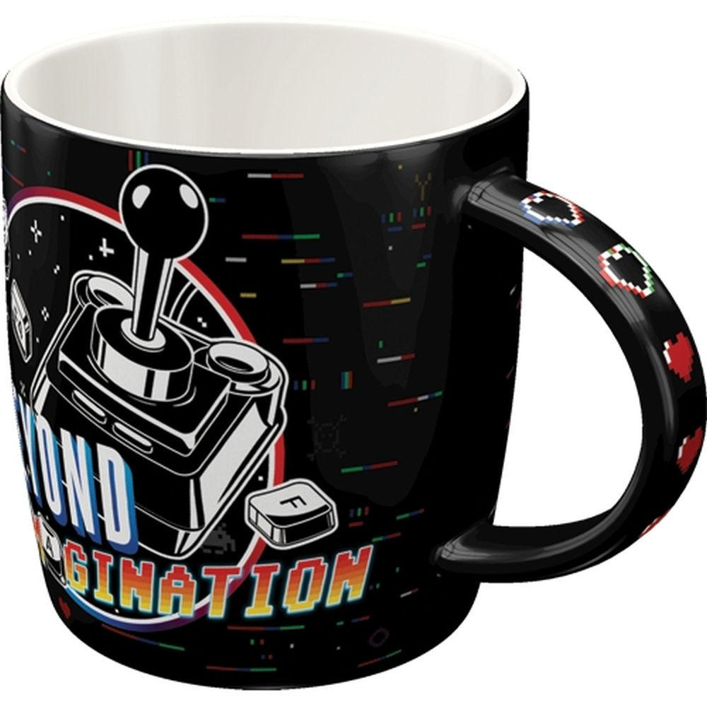 KAFFEETASSE 330 ml Achtung Gaming Beyond Imagination - Multicolor, Keramik (0.33L) - Nostalgic-Art
