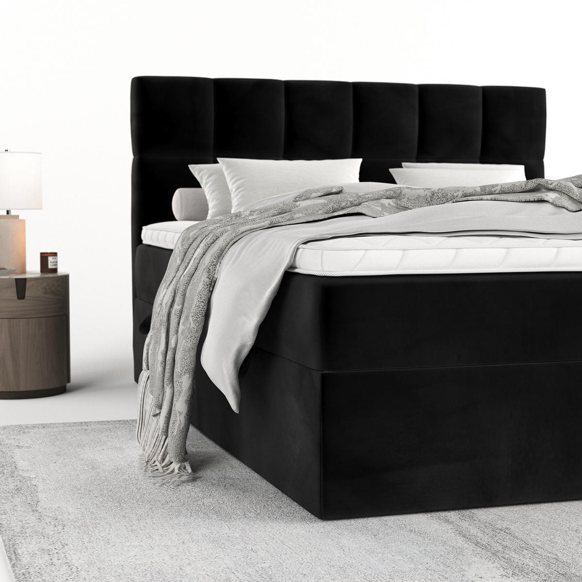 POSTEL BOXSPRING VARENO 180/200 Černá - černá, kov/dřevo (180/200cm) - AltaBeds