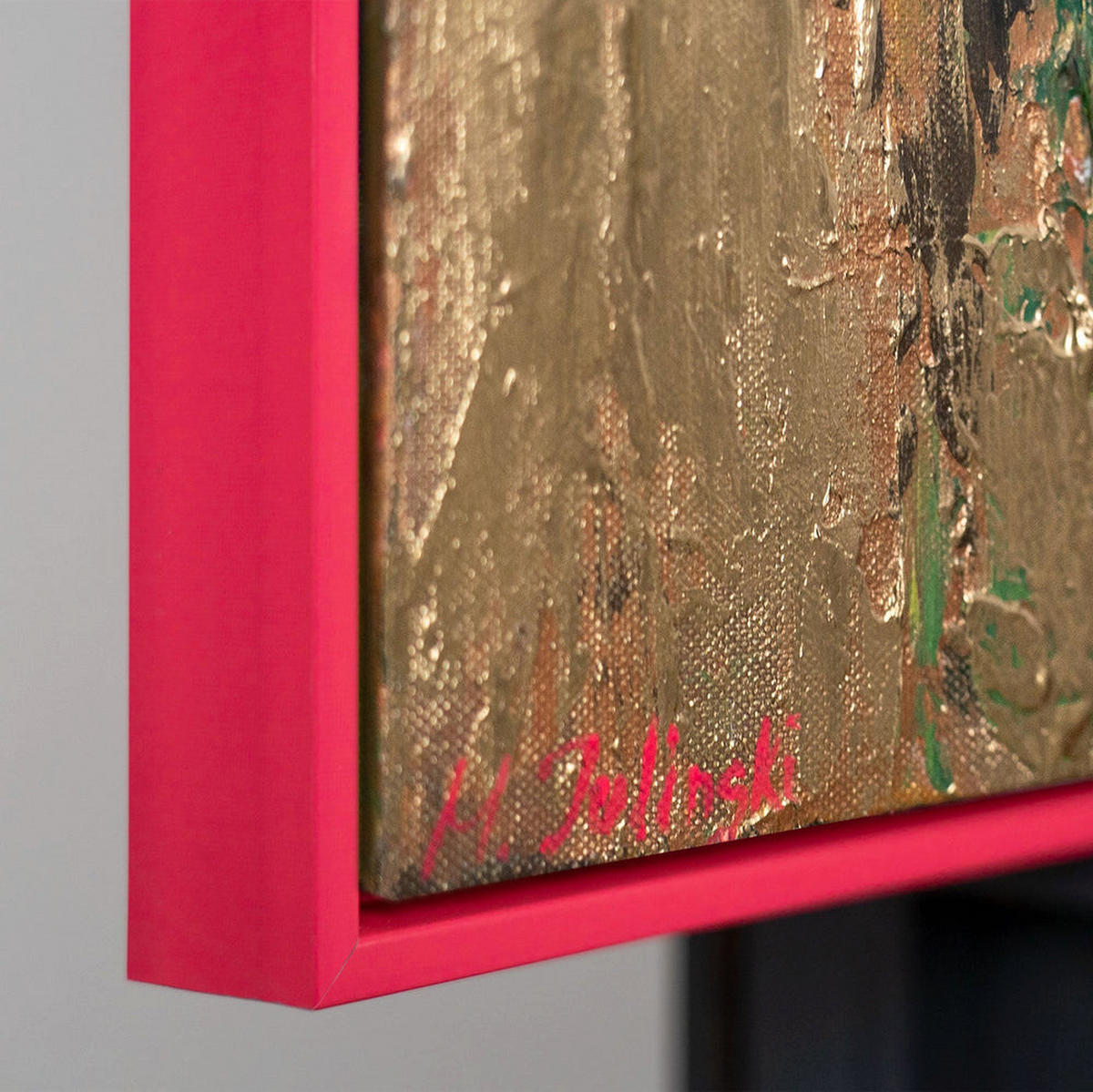 GEMÄLDE Blüte der Seelen Schattenfugenrahmen Pink 120x80 cm - Pink, Holz (120/80cm) - YS-art gallery