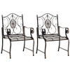 GARTENSTÜHLE Puncho - 2er Set bronze - Bronzefarben, Metall (62/94/53cm) - TPFGarden
