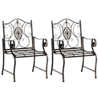 GARTENSTÜHLE Puncho - 2er Set bronze - Bronzefarben, Metall (62/94/53cm) - TPFGarden