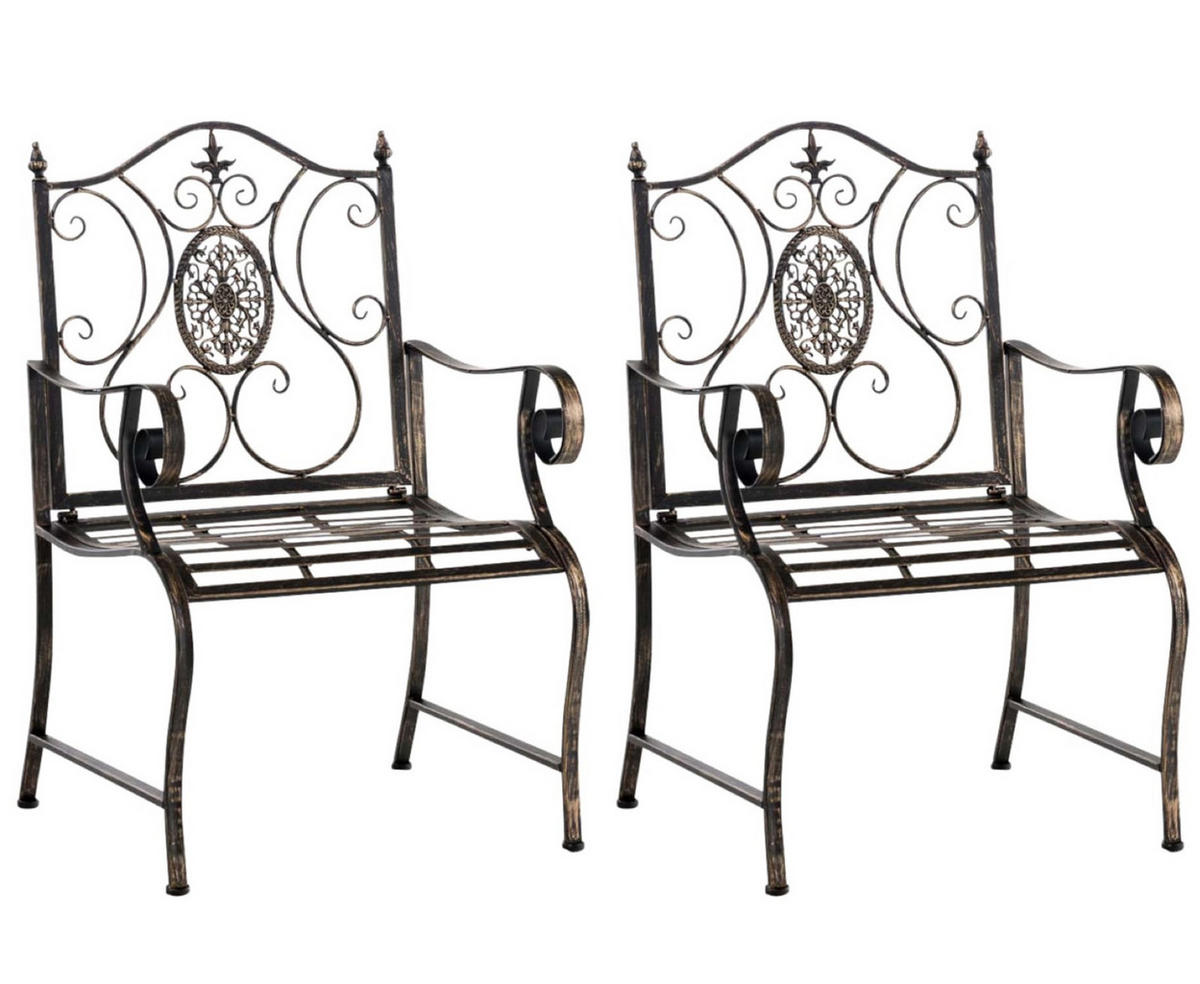 GARTENSTÜHLE Puncho - 2er Set bronze - Bronzefarben, Metall (62/94/53cm) - TPFGarden