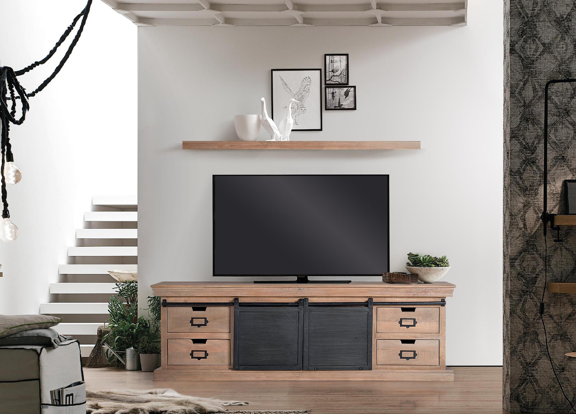 TV-SCHRANK aus Holz - Braun, Holz (170/55/40cm) - Giner y Colomer