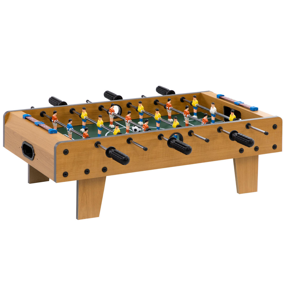 TISCHFUSSBALL DE-10818 kompakt mit Scoreboards Braun - Naturfarben, Holzwerkstoff (36.5/69cm) - ComfortXL