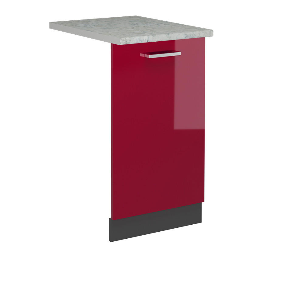 DISKMASKINENS FRONTPANEL R-Line Röd högblank 45 cm , AP Marble Röd, Antracit 81.8/45/60 cm