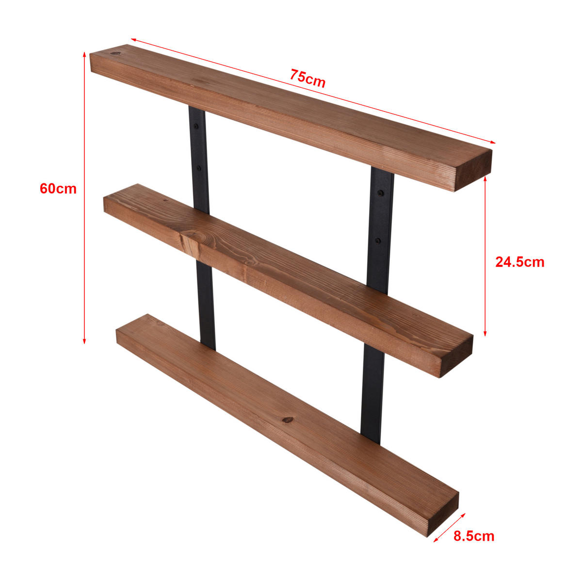 WANDREGAL Morsø - Naturfarben, Holz (75/60/8.5cm) - [en.casa]