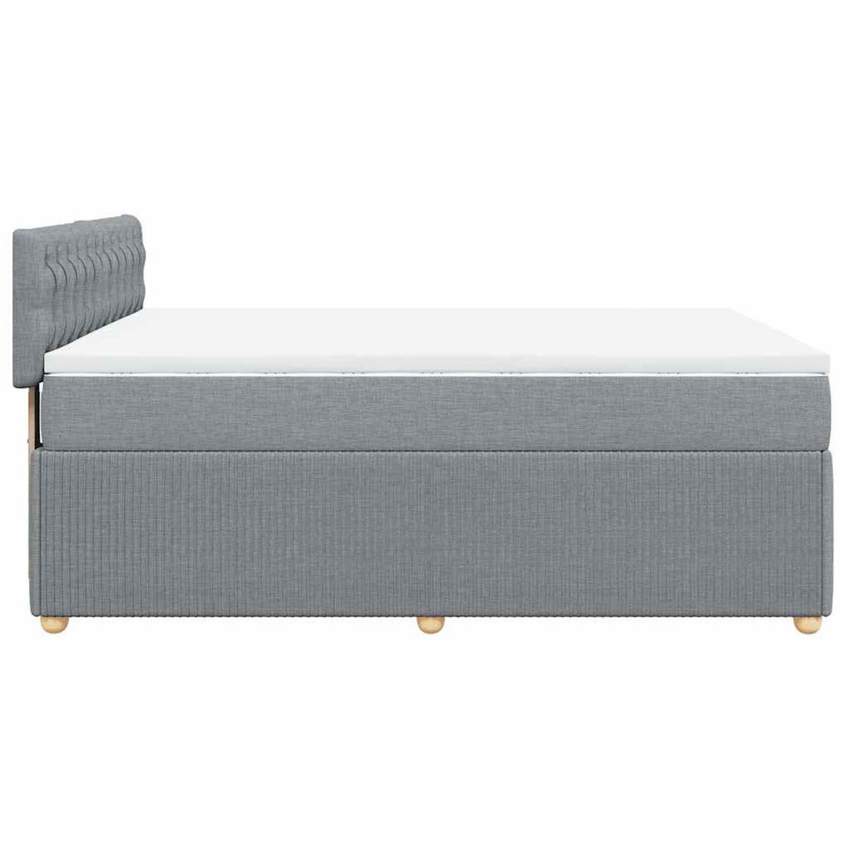 BOXSPRINGBETT 160/200 Cm Grau Gewebe - Grau, Textil (160/200cm) - vidaXL
