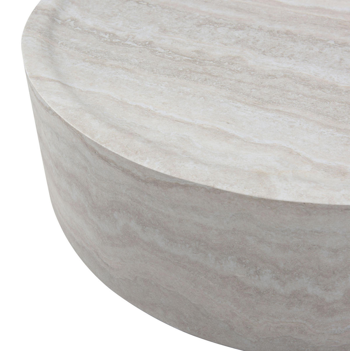COUCHTISCH 80 cm aus Fiberglas in Beige – leicht und pflegeleicht - Beige, Glas (80/80/30.5cm) - BEAOK
