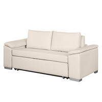 SCHLAFSOFA mit schräger Armlehne - Creme, Textil (210/90/90cm) - home24