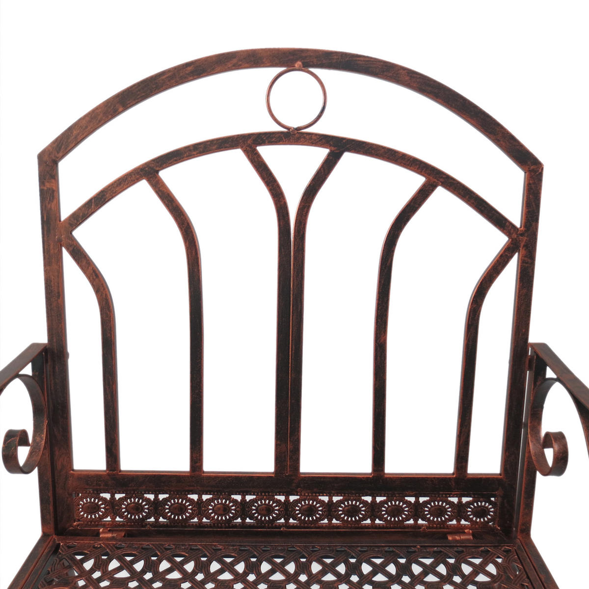 GARTENSTUHL, 2-Sitzer, Metall, 61 x 79 x 90 cm - Bronzefarben, Metall (79/90/61cm) - Outsunny
