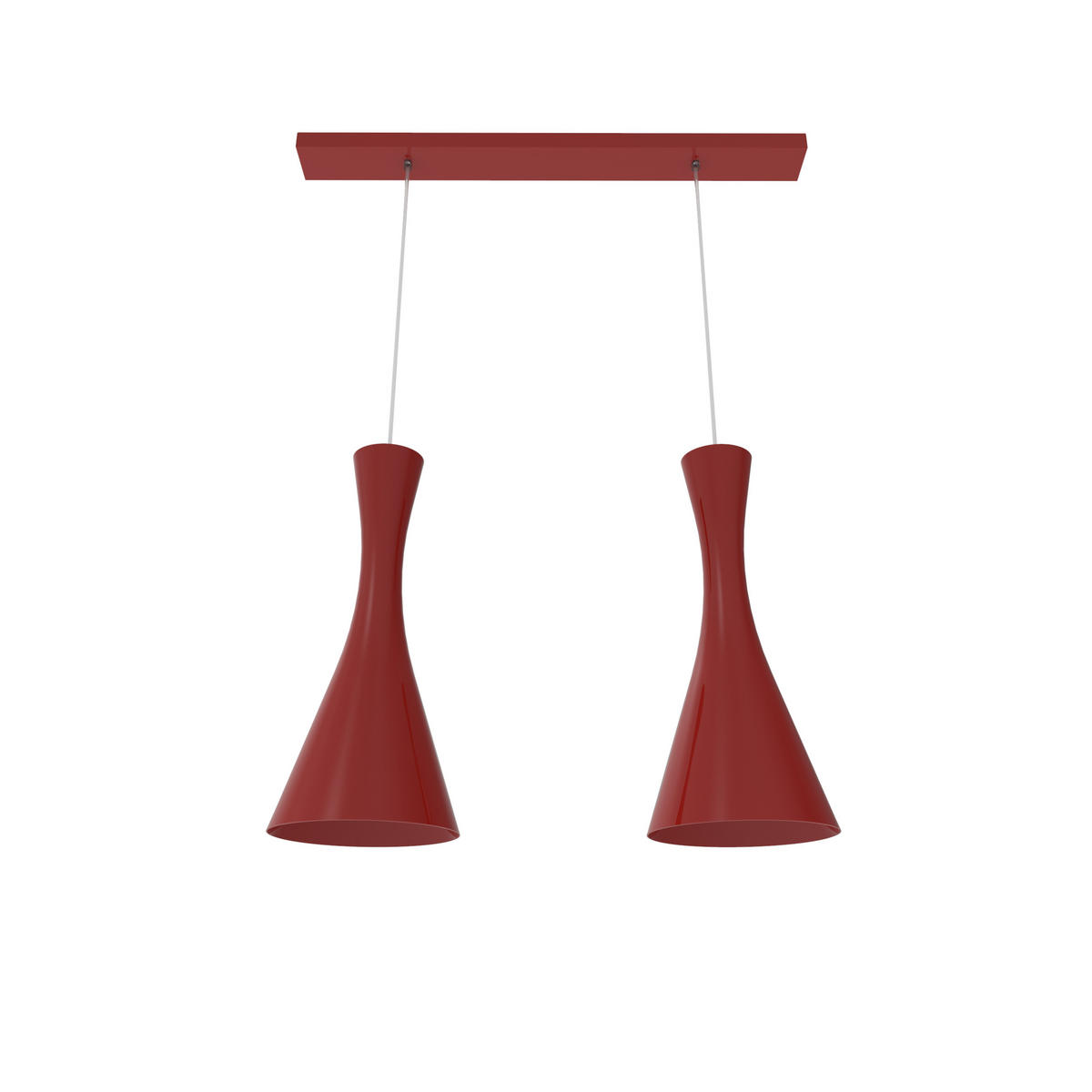 HÄNGELEUCHTE - Rot, Metall (20/70/120cm) - Lumicom