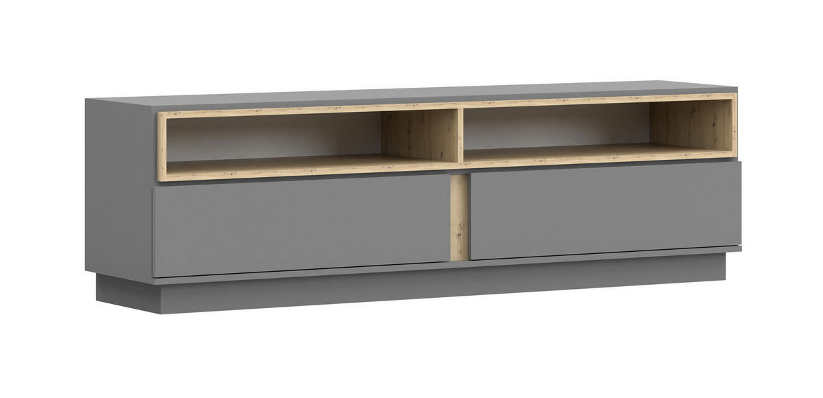 TV-SCHRANK - RTV Reyla 09 Grau - Grau, Holzwerkstoff (180/55/42cm) - Möblo