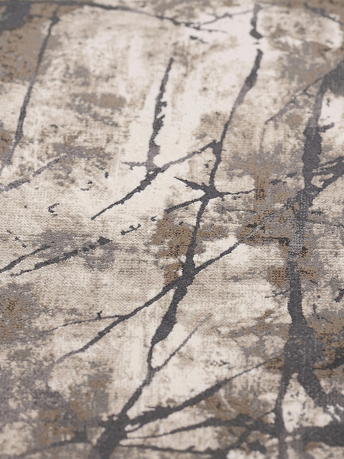 TEPPICH Kurzflor OGLIO Abstrakt Polypropylen-Polyester Natur 160 x 230 cm - Beige, Textil (160/230cm) - KADIMA DESIGN