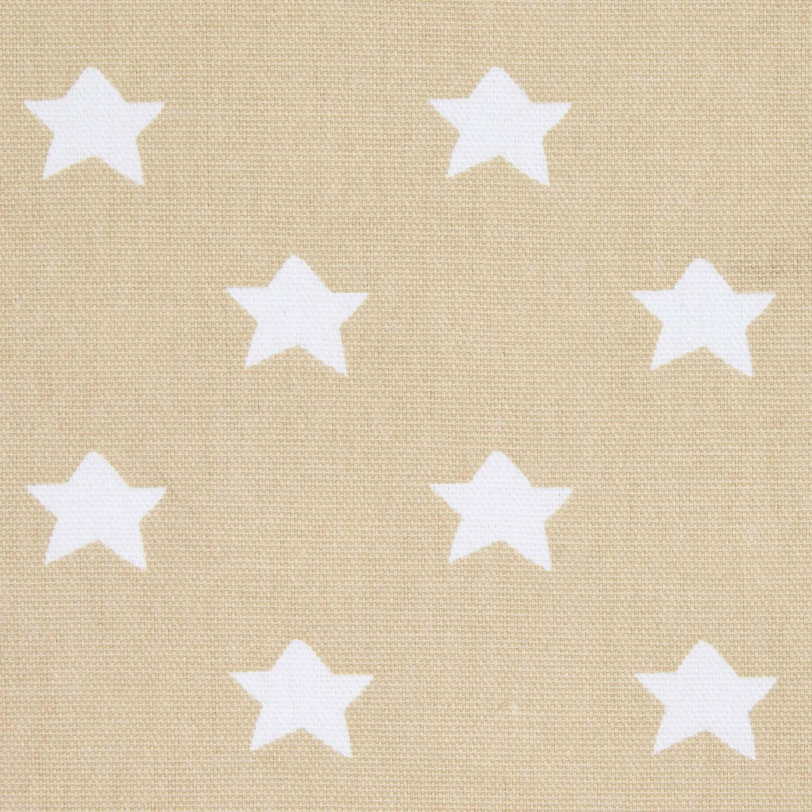 BAUMWOLLSTOFF Meterware Sterne beige, 150 cm - Beige, Textil (150/100cm) - Homescapes