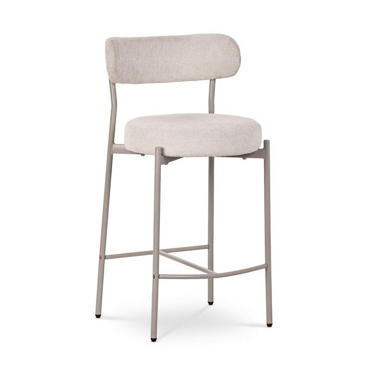 BARHOCKER 2er-Set GABY modernen aus beige Chenillegewebe - Beige, Textil/Metall (47.5/90/50.5cm) - Sicaan