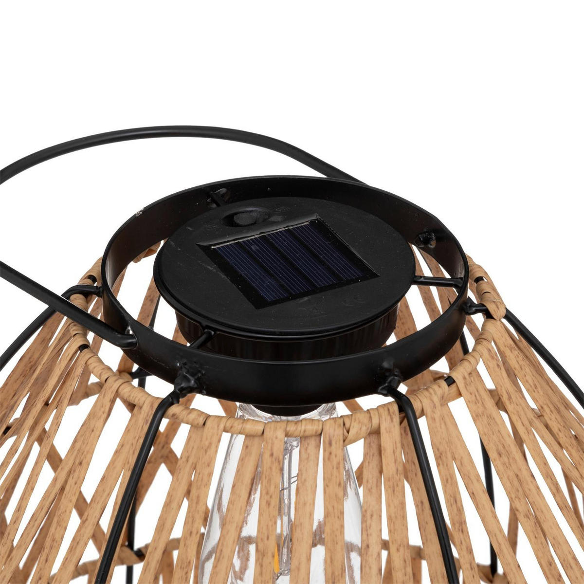 SOLAR-LATERNE Esha H. 32,5 cm - Beige, Metall (30/32.5/30cm) - Atmosphera Createur d´interieur