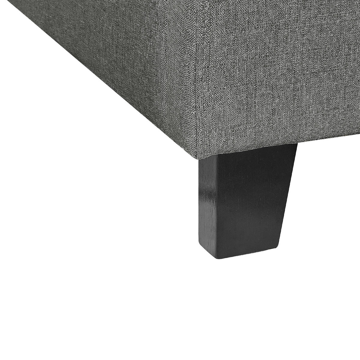 POLSTERBETT mit Lattenrost 140x200 cm Grau Roanne - Grau, Textil (140/200cm) - Beliani