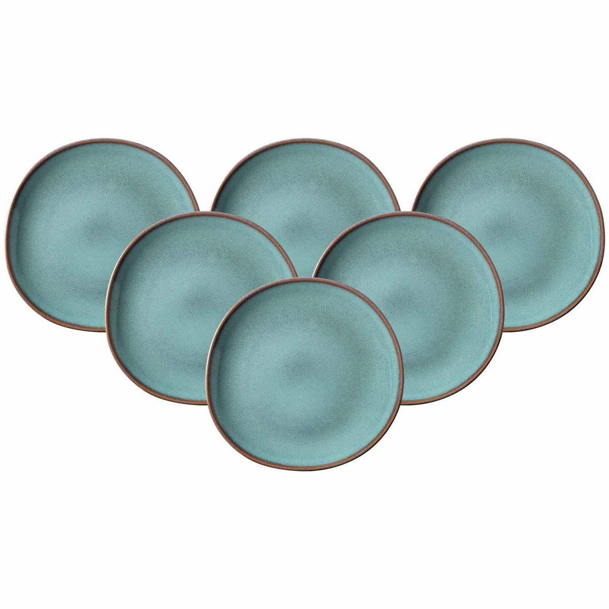 FRÜHSTÜCKSTELLER Lave Glacé ø 23 cm 6er Set - Türkis, Keramik (23cm) - like.Villeroy & Boch