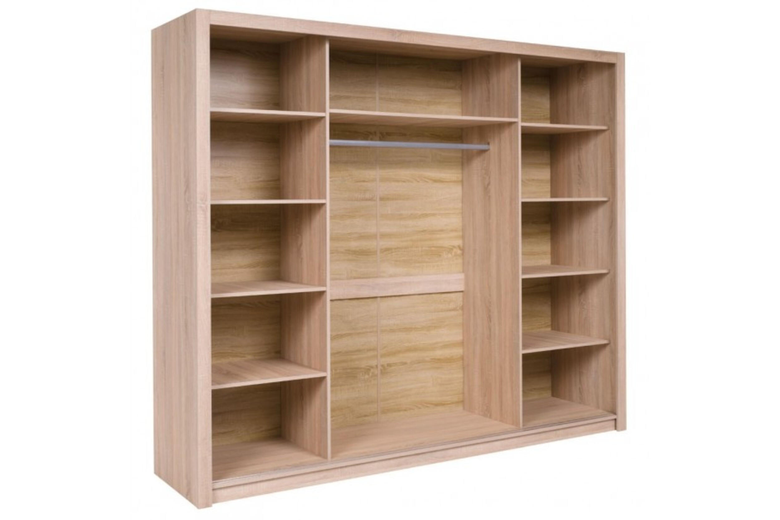 SCHIEBETÜRENSCHRANK - Kleiderschrank K002 180 - Sonoma Eiche - Sonoma Eiche, Holzwerkstoff (181/206/60cm) - Möblo