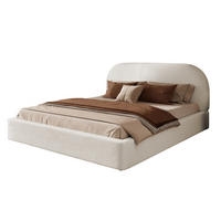 POLSTERBETT 180/200 cm aus Bouclé mit Lattenrost und waschbaren Bezügen Beige - Beige, Textil (180/200cm) - Modenvie