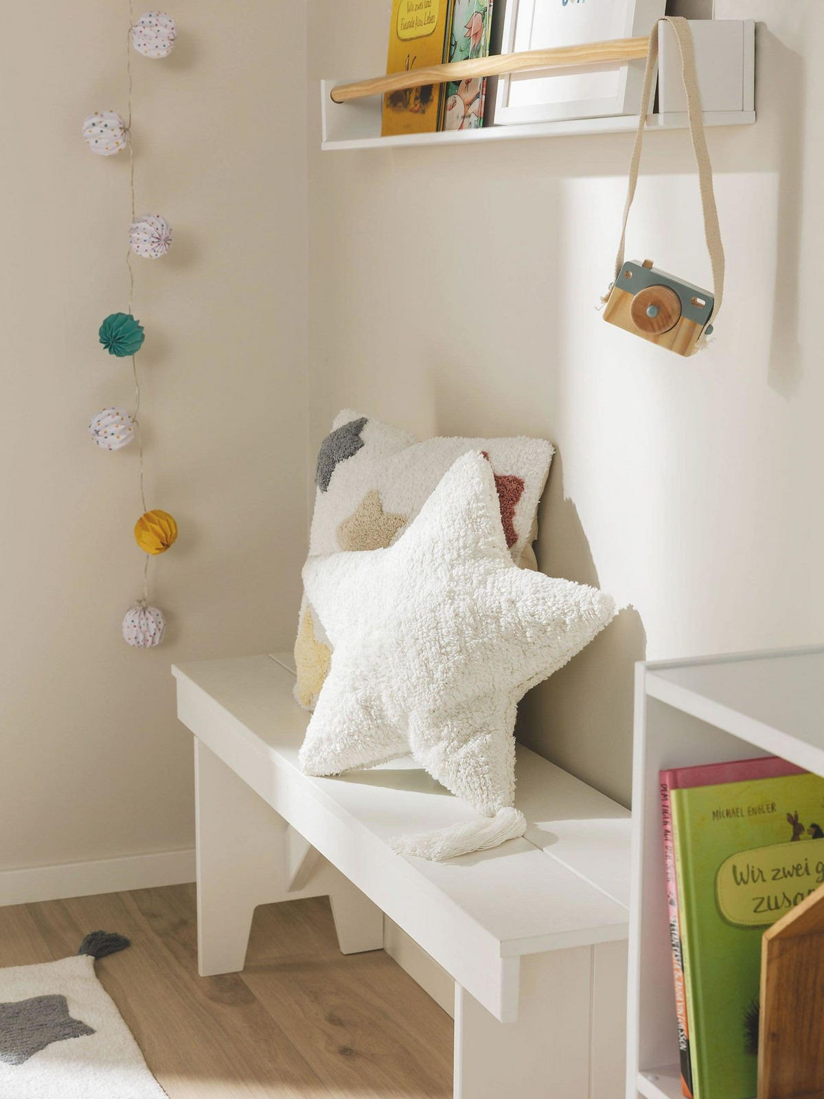 KISSEN Stars - Beige, Textil (45/1cm) - KUNSTLOFT